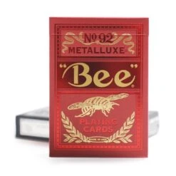 Bee Red Metalluxe Playing Cards