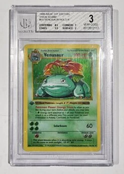 1999 Pokemon Base Set 1st Edition Venusaur 15/102 - Holo - Shadowless - BECK3