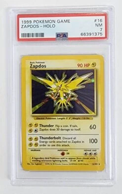 1999 Pokemon Game Zapdos 16/102 - Holo - PSA7