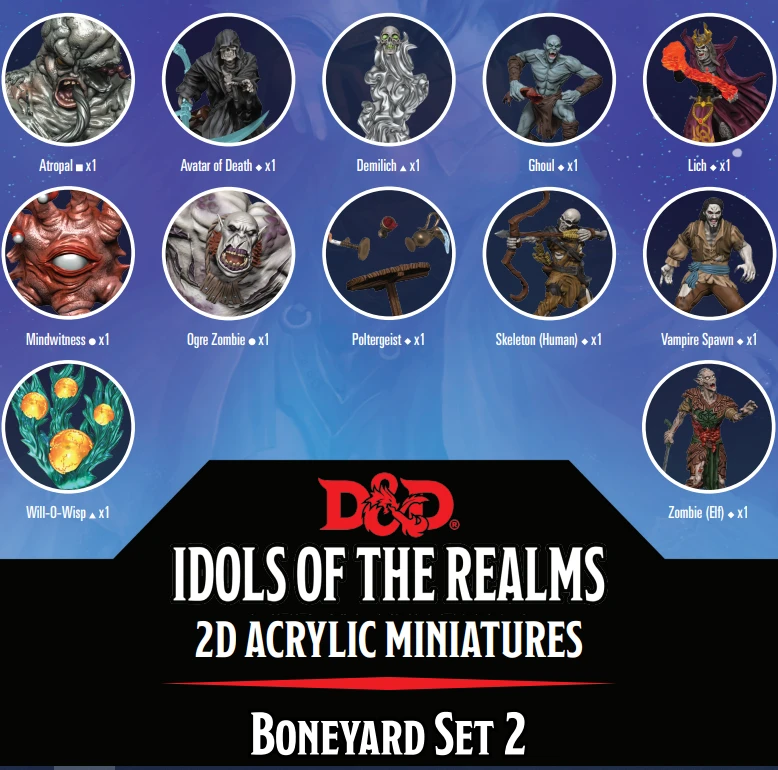 D&D Idols Of The Realms Boneyard 2D Set 2 1 D&D Idols Of The Realms Boneyard 2D Set 2