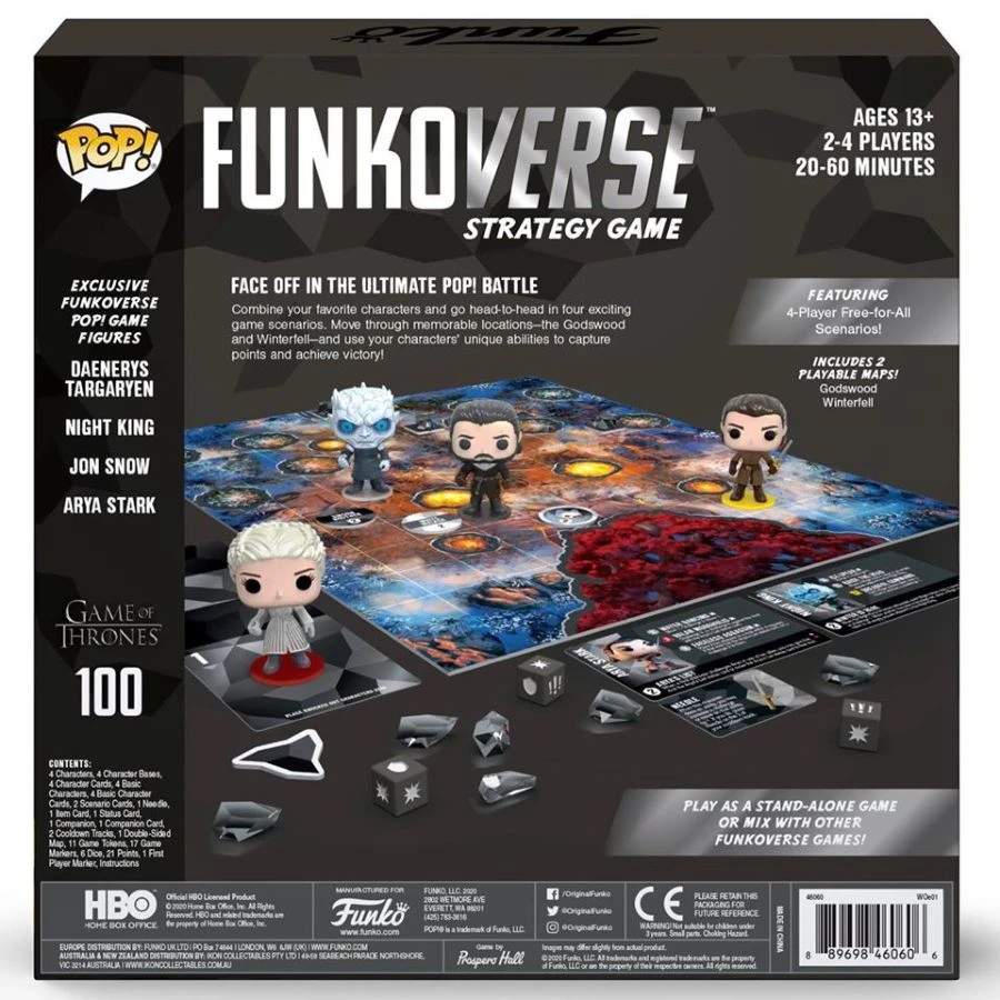 Funkoverse - Game Of Thrones 100 4-pack Board Game 2 Funkoverse - Game Of Thrones 100 4-pack Board Game - Image 2