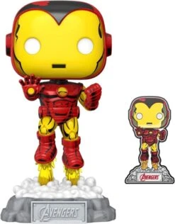 FUNKO Marvel Comics - Iron Man Avengers 60th US Exclusive Pop! Vinyl With Pin