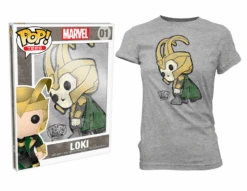 FUNKO Marvel Comics - Loki Pop! T-Shirt Womens Grey L