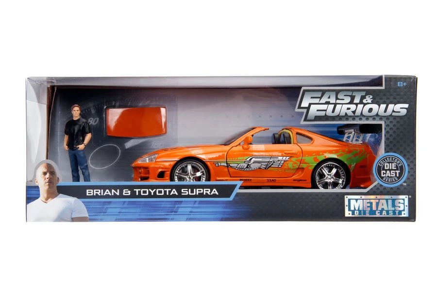 Jada Toys Fast And Furious - 1995 Toyota Supra 1:24 With Brian Hollywood Ride 10 Jada Toys Fast And Furious - 1995 Toyota Supra 1:24 With Brian Hollywood Ride - Image 10