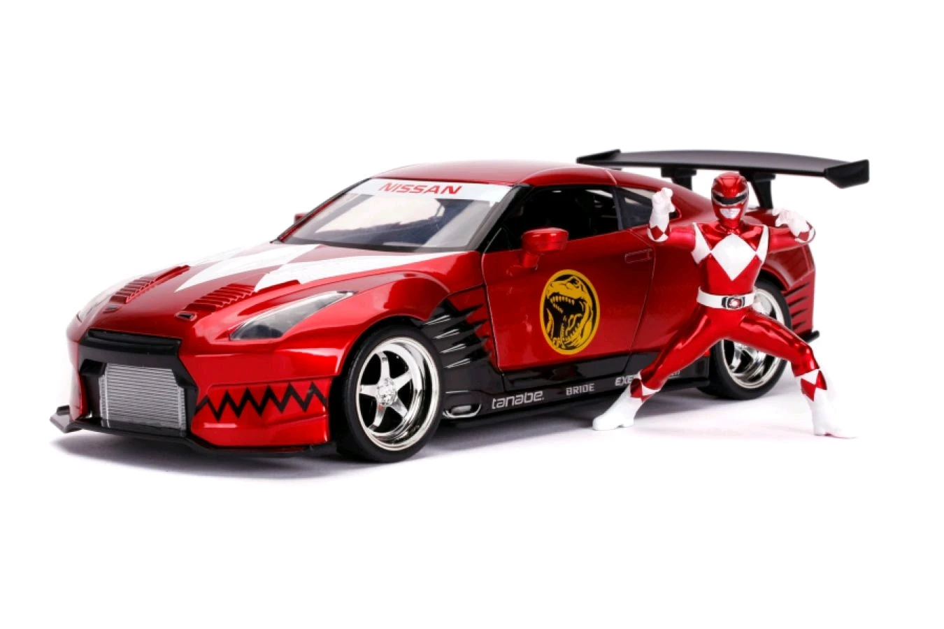 Jada Toys Power Rangers - '09 Nissan GT-R Red 1:24 Scale Hollywood Ride 1 Jada Toys Power Rangers - '09 Nissan GT-R Red 1:24 Scale Hollywood Ride