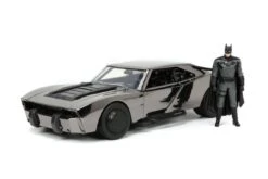 Jada Toys The Batman - Batmobile Chrome Black SDCC 2022 US Exclusive 1:24 Scale With Batman