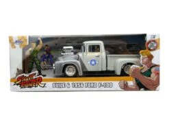 Jada Toys Street Fighter - Ford F-100 (1956) 1:24 With Guile Figure Hollywood Rides Diecast Vehicle -Board Games Store JAD34373 StreetFighter F100 wGuile 10