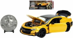 Jada Toys Transformers 5: The Last Knight - Bumblebee ChevyCamaro 1:24 Scale Hollywood Ride With Medallion