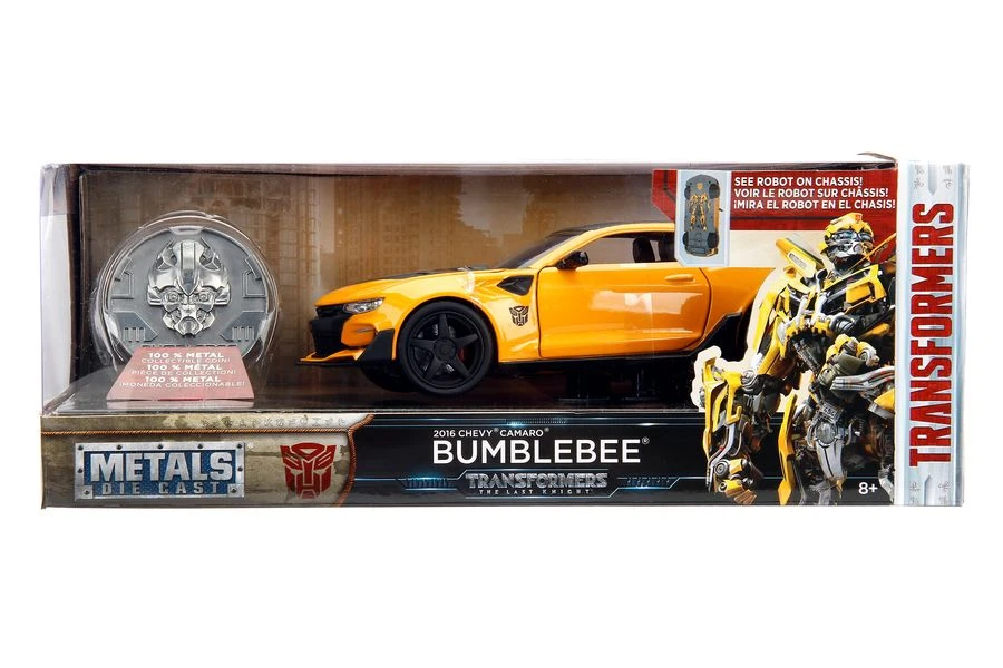 Jada Toys Transformers 5: The Last Knight - Bumblebee ChevyCamaro 1:24 Scale Hollywood Ride With Medallion 14 Jada Toys Transformers 5: The Last Knight - Bumblebee ChevyCamaro 1:24 Scale Hollywood Ride With Medallion - Image 14