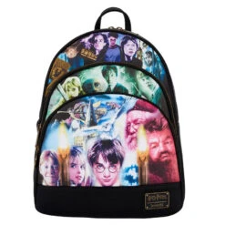 LOUNGEFLY Harry Potter - Trilogy Triple Pocket Mini Backpack