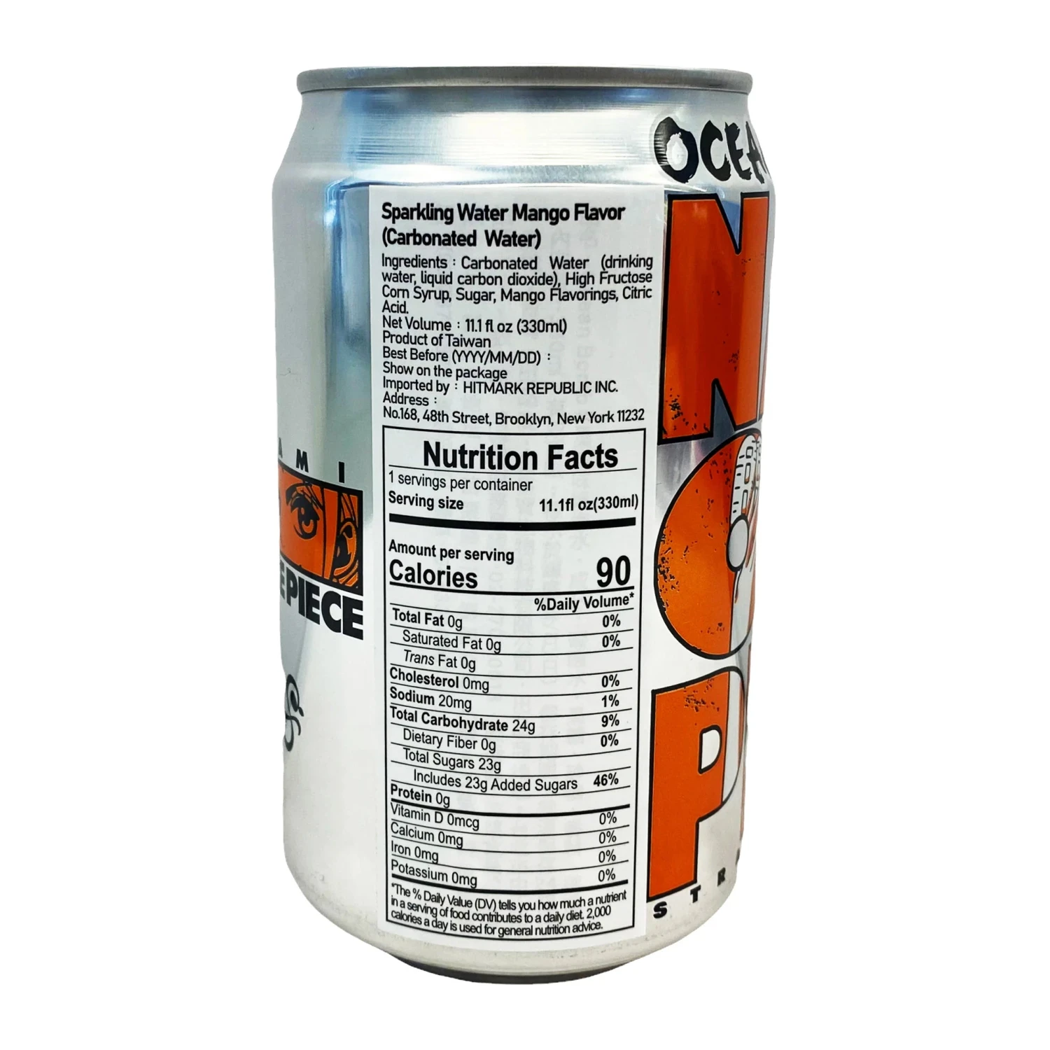 Ocean Bomb One Piece Sparkling Water - Nami (Mango Flavour) 330ml 2 Ocean Bomb One Piece Sparkling Water - Nami (Mango Flavour) 330ml - Image 2