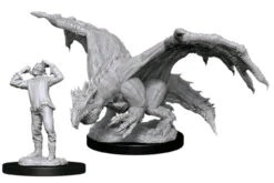 Dungeons & Dragons - Nolzur's Marvelous Unpainted Minis: Green Dragon Wyrmling & Elf