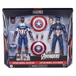 Hasbro Marvel Legends Series: The Falcon And The Winter Soldier/Avengers Endgame - Captain America Sam Wilson & Steve Rodgers Action Figure 2-Pack