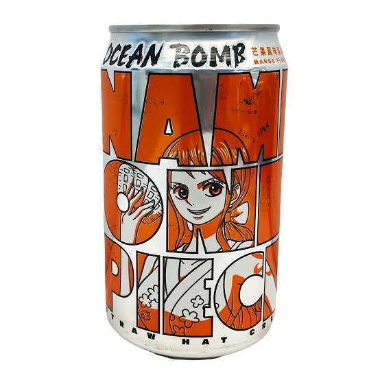 Ocean Bomb One Piece Sparkling Water - Nami (Mango Flavour) 330ml 1 Ocean Bomb One Piece Sparkling Water - Nami (Mango Flavour) 330ml