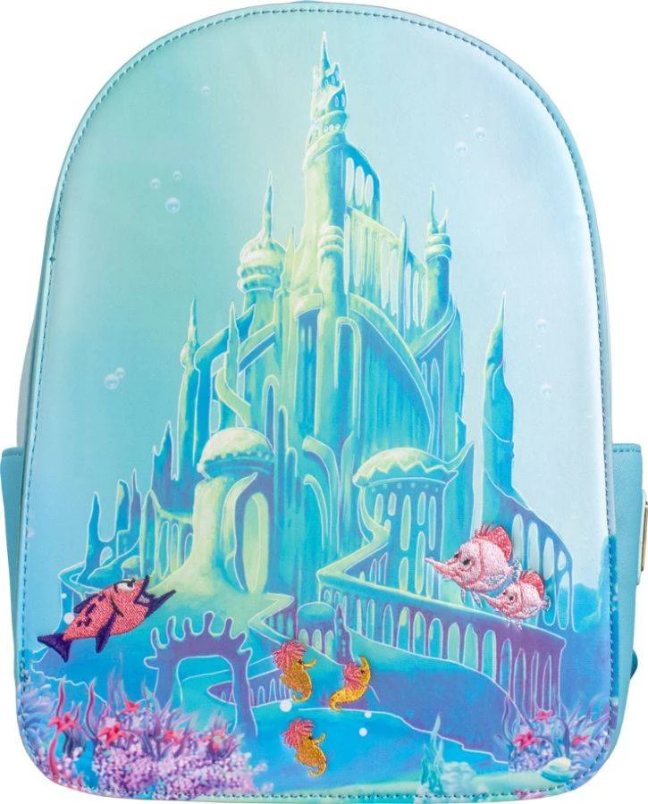 LOUNGEFLY The Little Mermaid (1989) - Castle Snap Flap US Exclusive Mini Backpack 1 LOUNGEFLY The Little Mermaid (1989) - Castle Snap Flap US Exclusive Mini Backpack