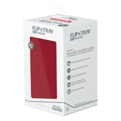 Ultimate Guard Flip N Tray Deck Case 80+ Standard Size XenoSkin Monocolor Red Deck Box